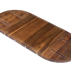 Acacia wood extra-<b>large</b> rectangular magnetic cheese board/steak <b>plate</b>/Western-style <b>plate</b> with magnetic attachment - Product Image 5