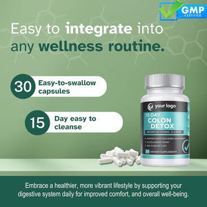 हर्बल फाइबर सूत्र के साथ प्राकृतिक कोलन साफ कैप्सूल समर्थन पाचन संतुलन जीएमपी प्रमाणित 30 कैप्सूल - Product Image 3