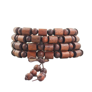 Black Agarwood <b>Bracelet</b> Geometric Barrel <b>Beads</b> Unisex Everyday Wear Collectible Jewelry - Product Image 4