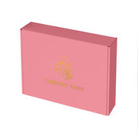 Emballage de produit personnalisé, boîte cadeau en carton ondulé, boîte d'expédition rose, boîtes d'emballage avec logo pour chaussures et vêtements