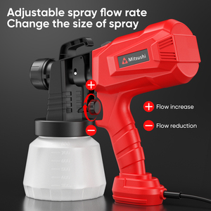 Pistola de Pintura Mitsushi, Uso Doméstico e Industrial, Pistola de Pulverización Eléctrica de Iones de Litio, Alimentación por Presión - Product Image 5