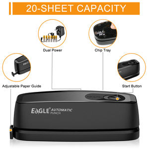 EAGLE-Máquina de Perforación de Papel para Esquinas de Escritorio, Máquina de Perforación de Papel de Alta Resistencia, con Agujeros Redondos, para Trabajo Pesado Automático - Product Image 2