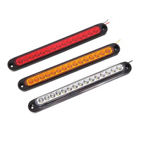 Feu arrière de frein de remorque à 15 LED Barre d'arrêt et de virage Feux arrière Bande de frein étanche Lumière rouge pour bateau camion RV UTV ATV