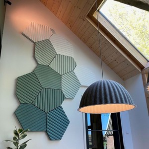 Panneau <span class=keywords><strong>acoustique</strong></span> mural Qinsound, auto-adhésif, absorbant le son, 100% fibre de polyester, panneau <span class=keywords><strong>acoustique</strong></span> en <span class=keywords><strong>mousse</strong></span> insonorisante - Product Image 1