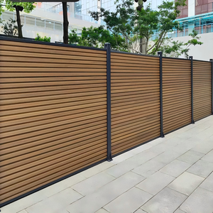 Recinzione da Giardino Europea in Alluminio, Migliore per la Privacy, Verniciata a Polvere Nera, per Esterni, <span class=keywords><strong>Casa</strong></span>, Recinzione in Ferro, Legno 3D per Traliccio da Giardino - Product Image 2