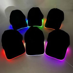 Custom Festival Club Stage Hip-hop Performance <b>Flash</b> Glow Party Hat Rave Accessories LED Hat <b>Light</b> up Baseball Cap - Product Image 2