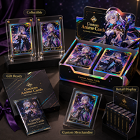 Cartes à collectionner d'anime personnalisées, jeu de cartes TCG holographiques, impression couleur intégrale avec boîte d'emballage de luxe