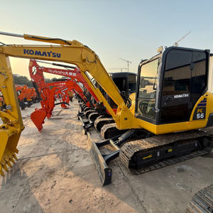 Excavatrice Komatsu PC56 PC60 d'occasion, mini-excavatrice de 5 tonnes, pièces d'origine, bon état, prête à travailler, faible nombre d'heures, à vendre - Product Image 1