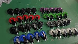 Thay Thế phổ cực thông số kỹ thuật M11/10*22 mét bánh xe 3 "chèn gốc trong suốt PU Caster bánh xe cho ghế văn phòng - Product Image 6