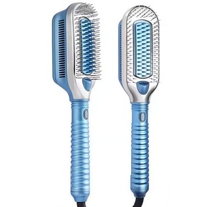 Cryogenic Care Frozen Ice Flat <b>Iron</b> Cold Brush Comb Electric Ice Cold Hair Straightener Brush - Product Image 1