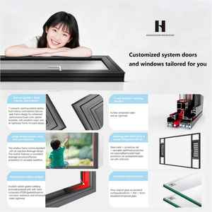 <span class=keywords><strong>Fenêtre</strong></span> à battants en aluminium de style français minimaliste, à double vitrage isolant, avec grilles décoratives en verre trempé, pour villa et hôtel - Product Image 3