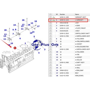 Árbol de levas nuevo y de alta calidad 6240-41-1200 6240-41-1210 6240-41-1300 para Komatsu SAA6D170E-3 WA600-3 - Product Image 6