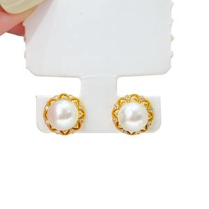 ต่างหูเงินแท้ S925 พร้อมลูกปัดกลมขนาด 5-8 มม. อุปกรณ์ทำต่างหูมุก DIY แฟชั่นทันสมัย ต่างหูแบบเปล่า รุ่น 22281 - Product Image 5