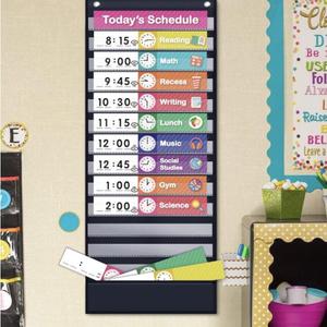 Organizador de Bolsillo Colgante Plegable de 5 Niveles, Resistente, para Horarios Diarios, para Uso en el Aula y la Oficina - Product Image 6