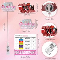 Set de Accesorios para Enfermeras: Porta Credenciales Retráctil con Diseño Lindo y Clip de Cocodrilo, Ideal para Tarjetas de Referencia