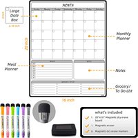 Planificateur magnétique de bureau écologique, tableau de calendrier effaçable à sec
