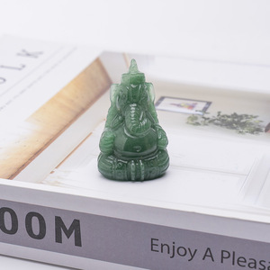 คริสตัลพลอยเทียมแกะสลักศิลปะพื้นบ้านช้างพระเจ้าบ้านฮวงจุ้ยแกะสลักชิ้น - Product Image 3