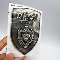 Etiqueta privada personalizada al por mayor, estampado en caliente, papel de aluminio dorado, etiquetas adhesivas para impresión de etiquetas de vino tinto