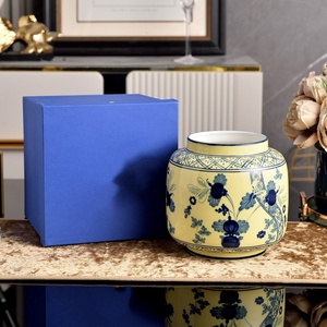 Italian style Large & <b>Small</b> Contemporary Porcelain Flower Pots for Home Decor-Luxury Tabletop Lantern <b>Vase</b> - Product Image 1