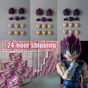 Stock Air&OQ Studio Drag0n Shf Super Saiyan SSJ Majin Vegeta Accesorios de Cabeza de PVC para Figura de Acción, Kit de Cabezas Personalizadas de 15cm - Product Image 1