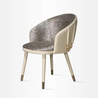 Chaise de salon design haut de gamme italienne luxueuse et légère à dossier haut Chaises de salle à manger modernes rembourrées en bois massif pour restaurant