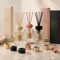 Bouteille diffuseur à bâtonnets en verre de 120 ml avec bouchon, flacon vide de luxe pour diffuseur d'huiles aromatiques – Vente en gros