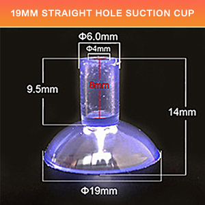 19-58mm hấp thụ mạnh mẽ lỗ thẳng rõ ràng PVC chân không hút cup nhiều mục đích áp dụng với dịch vụ cắt - Product Image 2