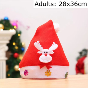 2025 Nouvel An Décorations de Noël Personnalisées Bonnets en Peluche d'Hiver Chauds Adultes Enfants Fête à Domicile Cadeau du Père Noël - Product Image 5