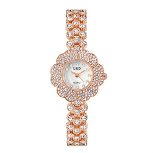 Flower Women's <b>Watch</b> Fashion Flower-Shaped Quartz Wristwatch Women's Alloy Bracelet <b>Watch</b> - Product Image 3