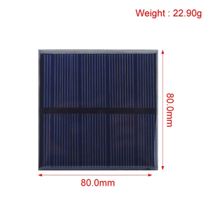 <b>6V</b> 150mA 0.9W Solar Polycrystalline 80*80MM Mini Solar System DIY for <b>Battery</b> Cell Phone Charger ALX-8940 <b>6V</b> 150mA 0.9W Solar Pa - Product Image 3