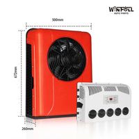 Système de climatisation de stationnement M-PULL 12V R-134a avec thermostat, nouvelle conception 2024, capacité de refroidissement de 1800W pour voitures