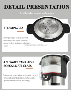 Medioest arabico doppio vetro pentola elettrica bollire Samovar teiera controllo della temperatura 2 strati <span class=keywords><strong>bollitore</strong></span> <span class=keywords><strong>elettrico</strong></span> <span class=keywords><strong>con</strong></span> <span class=keywords><strong>infusore</strong></span> - Product Image 3