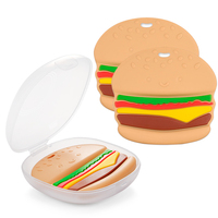 Boîte en plastique transparente sans BPA pour sucettes, jouets de dentition et rangement de jouets de dentition
