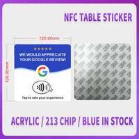 Kartu Tautan Ulasan NFC, Kode QR yang Dapat Dipindai, Stiker Meja Akrilik, Papan Nama Bisnis untuk Penyedia Layanan Perhotelan