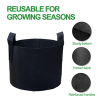 Conteneur de plantes en tissu non tissé de 5 gallons pour la croissance des fleurs et des plantes Durable et respirant