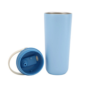 Termo Portátil de Acero Inoxidable de 620 ml (21 oz), Ligero y Práctico, Taza Deportiva Multifuncional para Bebidas, Taza de Café para Viajes <span class=keywords><strong>en</strong></span> Auto con Pajita - Product Image 5
