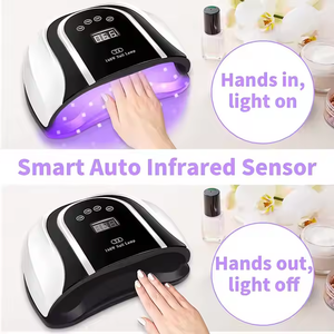 Lampe à ongles UV LED en gros, séchage rapide du vernis gel, machine à sécher les ongles, 160w, capteur automatique, double main, lampe UV LED, art des ongles - Product Image 3