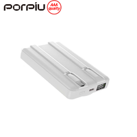Batterie externe magnétique ultra-fine 2-en-1 sans fil 10000mAh avec support, charge rapide PD22.5W, affichage LED, entrée Type-C
