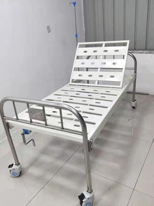 Cama de Enfermería de una sola función médica MKR Cama de hospital manual de metal con una sola manivela Cama médica para pacientes - Product Image 4