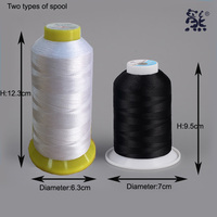 Lot de fils à broder en polyester de qualité supérieure 120d 2 5000 Yd