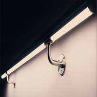 Rampe d'escalier murale en acier inoxydable avec éclairage LED intégré