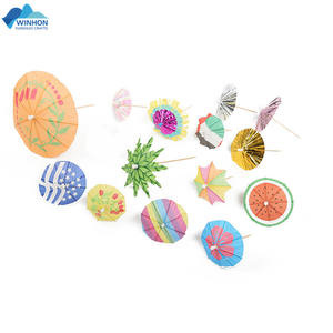 <span class=keywords><strong>Precio</strong></span> barato personalizado fiesta papel palillos de madera palillo cóctel paraguas para bebida - Product Image 5