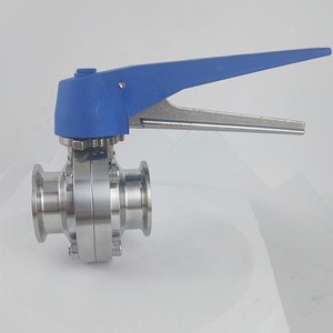 Sanitary Butterfly Valve 3A Stainless Steel 316L 304 <b>Quick</b> <b>Release</b> <b>Clamp</b> For Food Pharmaceutical Use - Product Image 1