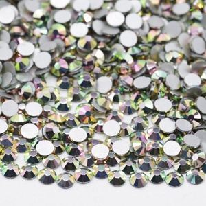 คริสตัลแวววาวทรงกลม SS6-SS20พลอยเทียมด้านหลังแบนอุปกรณ์ทำเล็บจำนวนมากแบบทำมือ - Product Image 3