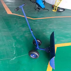 נירוסטה כף יד עם ידית מתכווננת ידית מתכווננת קל לתפעול שלג עם גלגלים מסיר שלג עם גלגלים ממתכת - Product Image 4