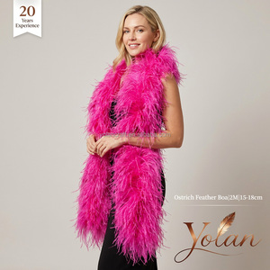 Écharpe longue en plumes d'autruche personnalisée de 2 m, 1 à 30 couches, 8 à 10 cm, pour la décoration de mariage, les vêtements et les décorations de fête - Product Image 1