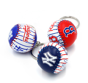 Thiết Kế Mới Bóng Chày Yankees NY Dodgers Túi Charms Búp Bê <span class=keywords><strong>Key</strong></span> Charms 3D Da Móc Khóa - Product Image 4