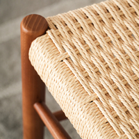 Fabricants de meubles vendent de nombreux fauteuils de salle à manger de style crème simple avec dossier en rotin tressé, chaises de café, chaises d'hôtel