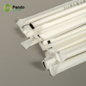 หลอดดื่มกาแฟ 12 มม. เครื่องดื่มแบบใช้แล้วทิ้งปลายคมย่อยสลายได้บรรจุหลอด PLA แบบเหนอะแฉะพร้อมคําพิมพ์ - Product Image 5