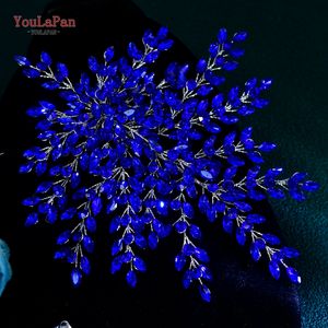 YouLaPan – coiffe de mariée brillante <span class=keywords><strong>pour</strong></span> femmes, diadème en strass, accessoires <span class=keywords><strong>pour</strong></span> cheveux de mariage, coiffes de princesse HP438 - Product Image 4